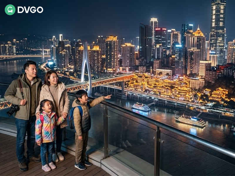 适合亲子游的重庆天际线夜景
