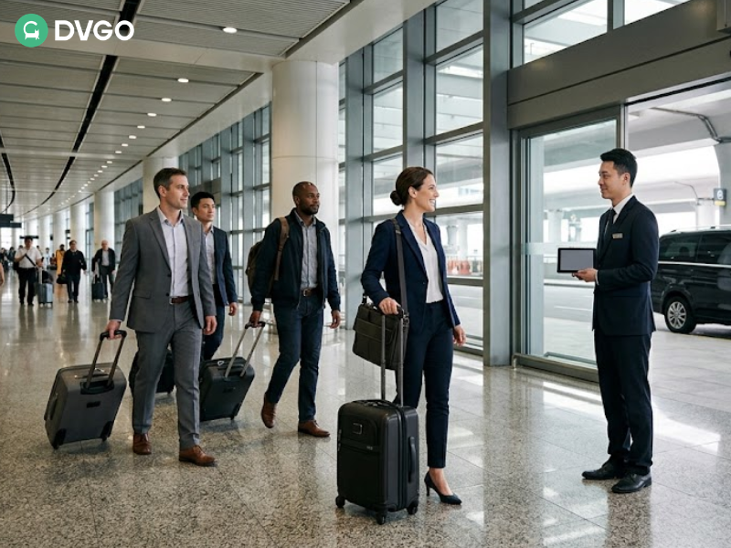 国际商务旅客在广州白云机场由私人司机接机