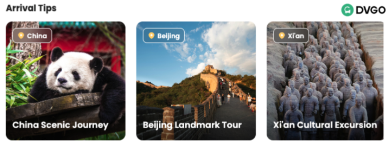 DVGO China Travel Attraction Guide_Beijing Xi'an Landmark Check-in
