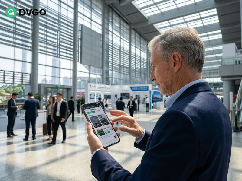 商人在广交会上使用DVGO