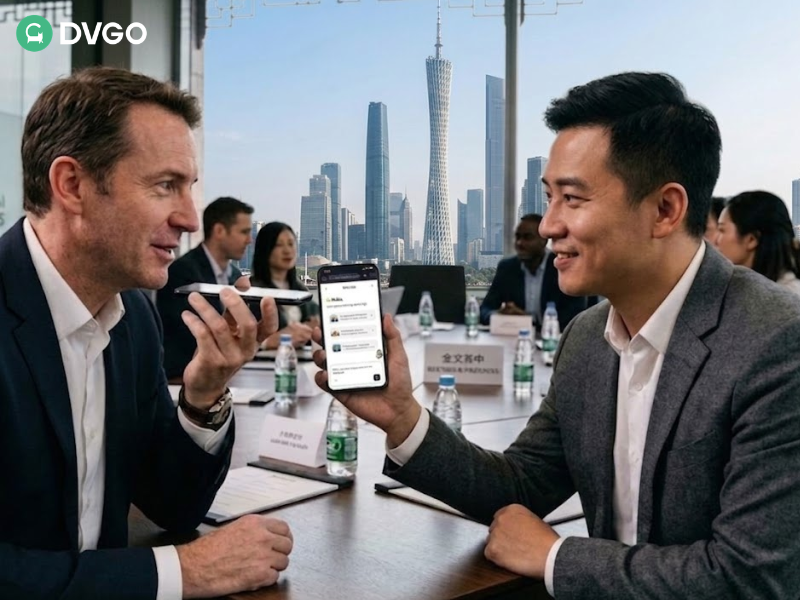 DVGO business meeting China real time communication