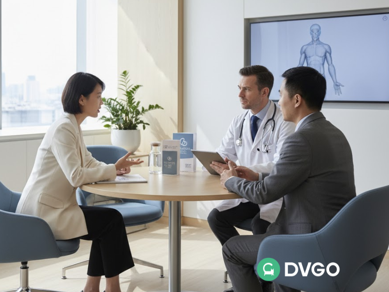 International patient consulting doctor in private hospital