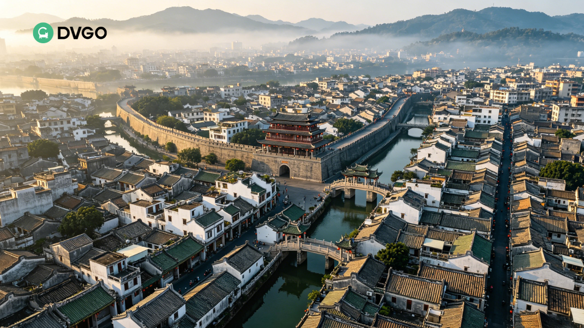 Panoramic view of Chaozhou Ancient City | DVGO in-depth Chaoshan culture experience