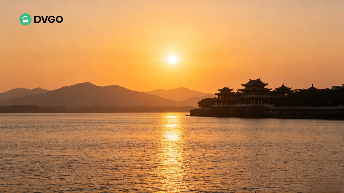 韩江日落_DVGO 潮汕商务旅行静谧反思空间