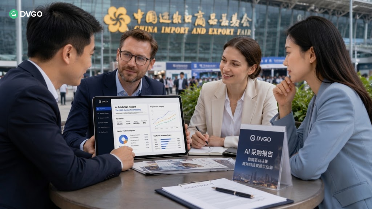 Negotiations outside the Canton Fair venue, turning communications into contracts, DVGO AI Procurement Report Application