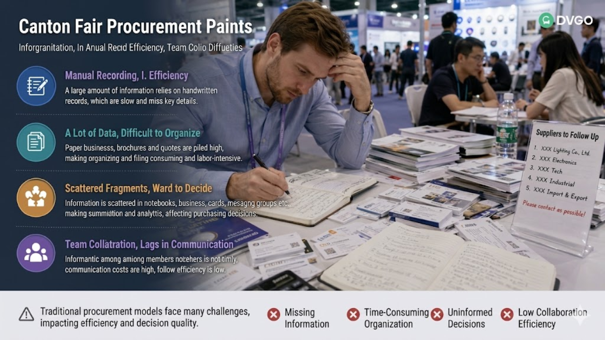 Pain points for buyers at the Canton Fair: fragmented information, low efficiency of manual recording and difficulties in team collaboration