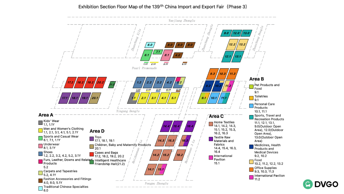 Canton Fair 2026 Exhibition Hall Map